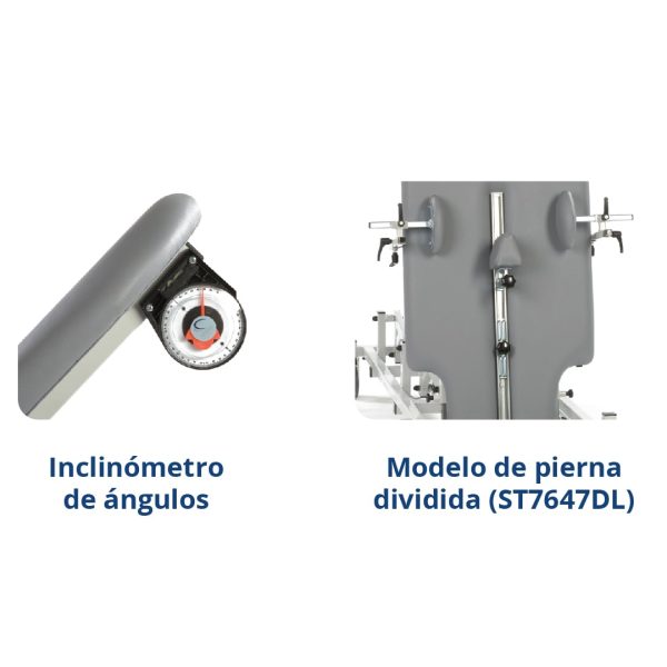 Tilt Table dos secciones de terapia basculante Doctor's Choice