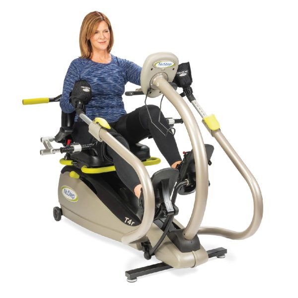 Mejora la rehabilitación y ejercicio cardiovascular con la Elíptica Reclinada T4r NuStep de cuerpo completo que entrena brazos y piernas con seguridad y comodidad. Ejercitar brazos y piernas juntos o por separado. Asiento ergonómico ajustable, movimiento suave y resistencia variable. Ideal para centros de salud y uso profesional. Perfecta para rehabilitación, fitness y adultos mayores. Soporta hasta 180 kg, es silenciosa y fácil de mover. Cómoda, con acceso bajo y seguro, ideal para adultos mayores Doctor's Choice